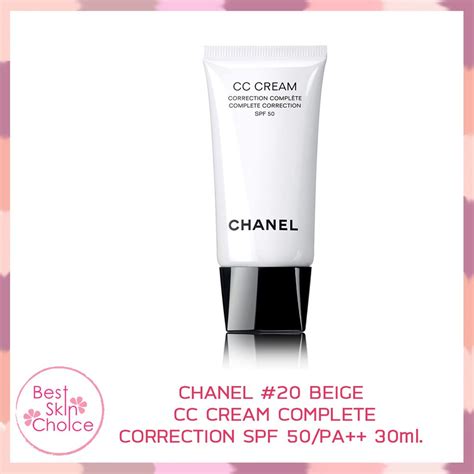 chanel cc cream complete correction spf 30 pa++ 20 beige